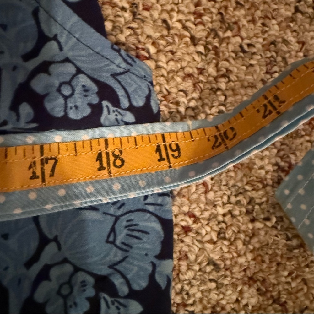CAbi Java Dress indigo Floral cap sleeves blue and black small - Picture 8 of 12